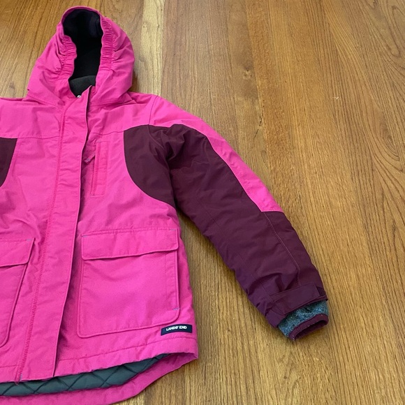 Lands' End Insulated Pink and Burgundy Puffer Jacket - Picture 5 of 12